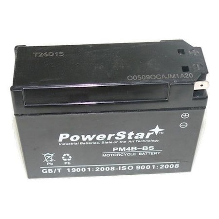 Batteryjack BatteryJack PM4B-BS-08 UT4B YT4B - BS Battery for Yamaha TTR50 90 TTR50E 2006 - 2007 - TTR90E 2003 - 2007 - SR400 2001 - 2010 PM4B-BS-08